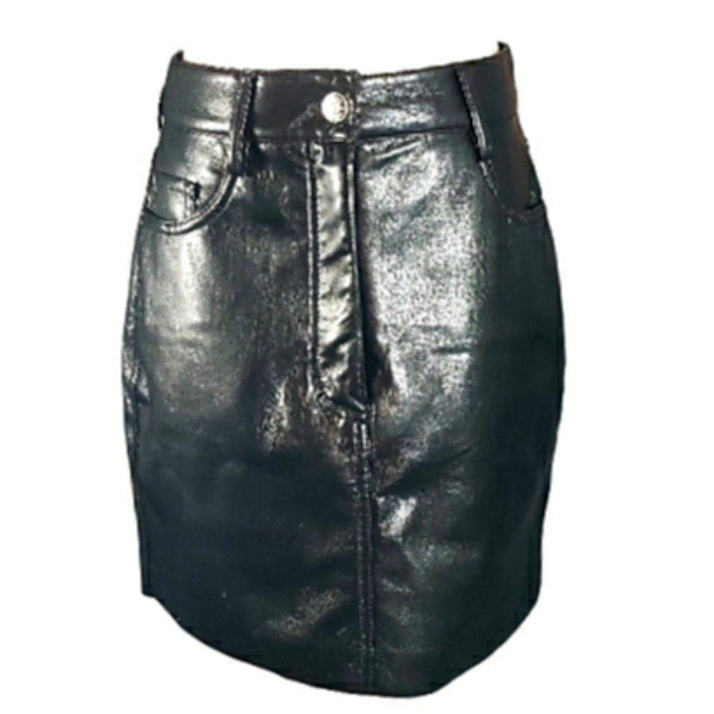 Wilfred Aritzia Vegan Leather Mini Skirt 4 Jeans Style 5 Pocket Mod Minimalist